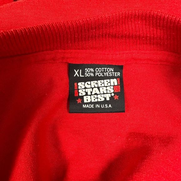 Screen Stars Best Bah Humbug Christmas XL T-Shirt 50/50 USA Single Stitch - Picture 11 of 11